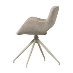 Eliva Eetkamerstoel structure velvet zand set van 2