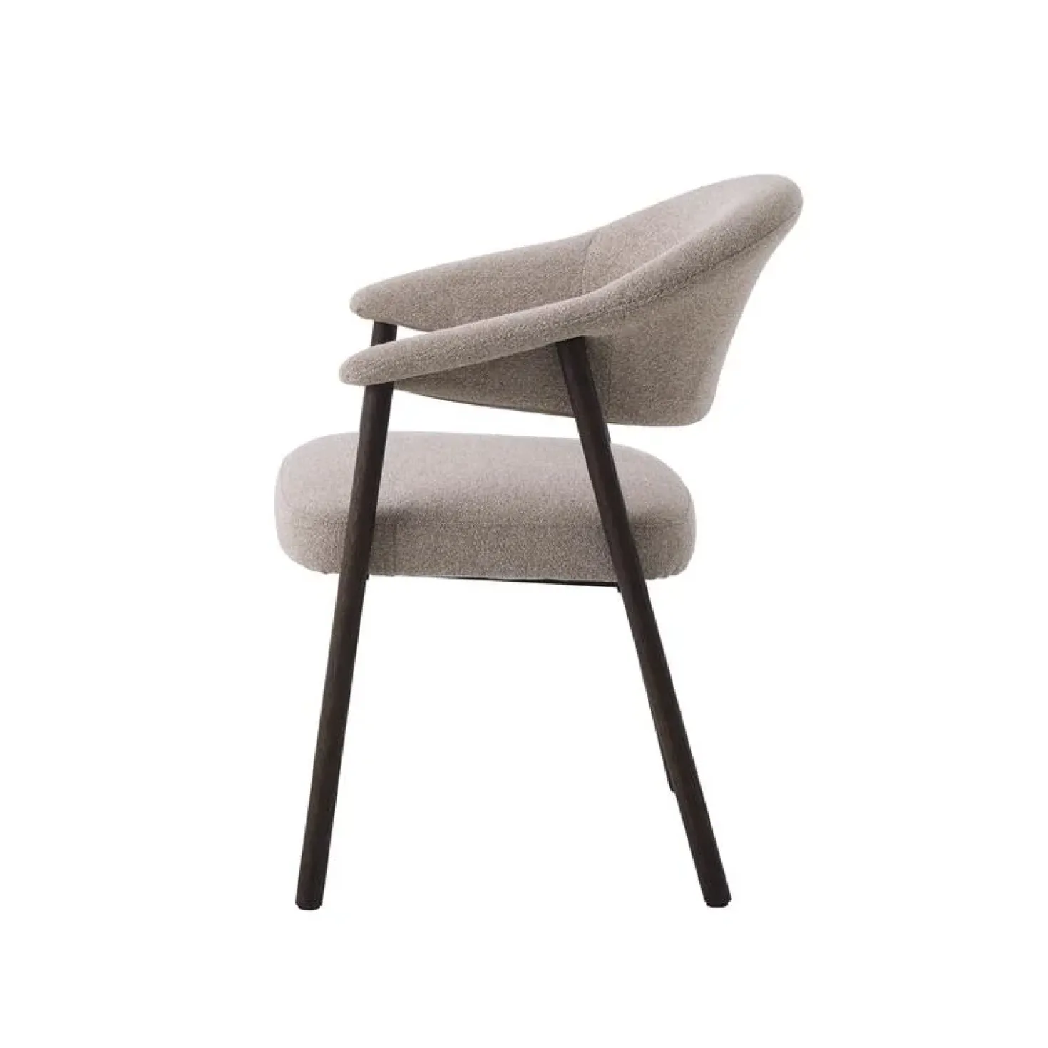 Eliza Eetkamerstoel lichtbruin met walnoot poot