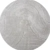 Ella vloerkleed Grijs Rond 160x160cm