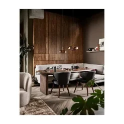 Ellips Eettafel mangohout walnoot 240cm