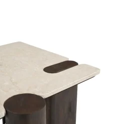 Elodie Bijzettafel Creme Marmer 57 cm