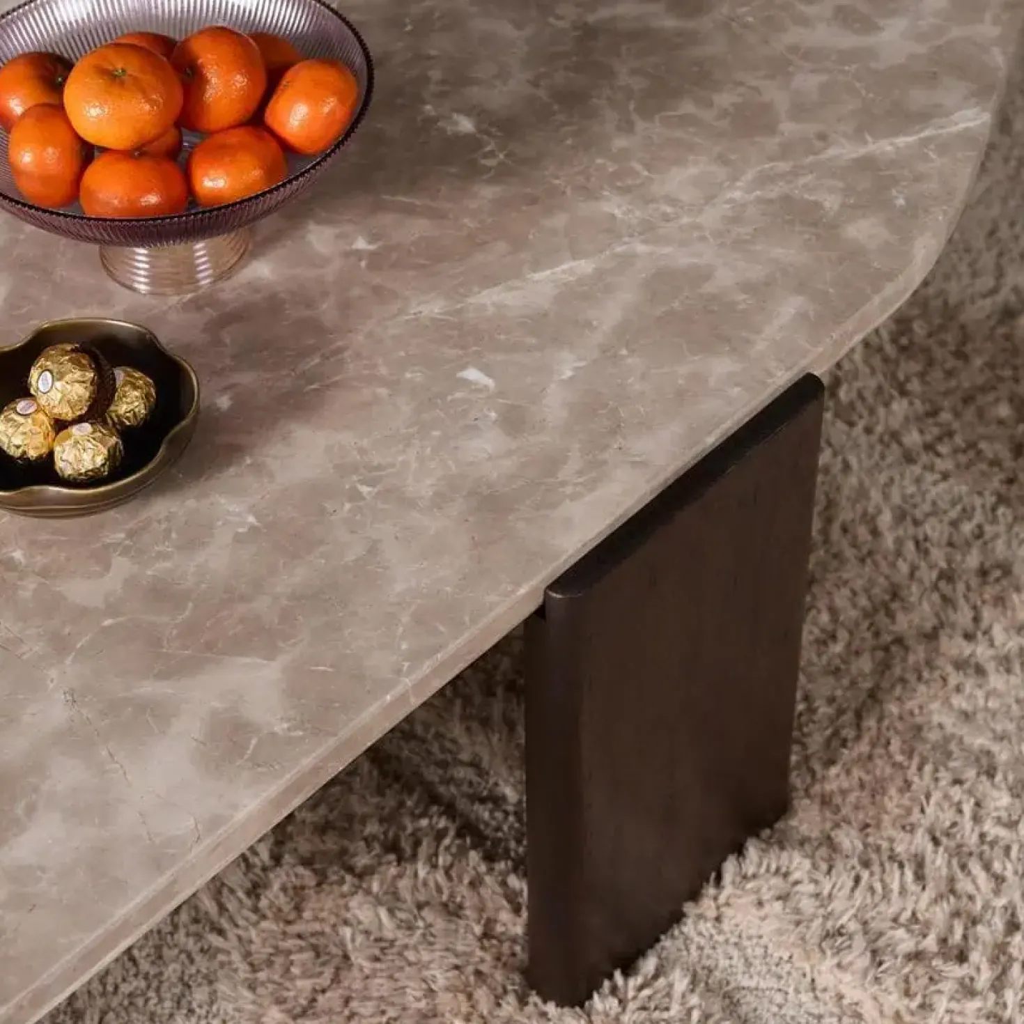 Elodie Salontafel Creme Marmer 128 cm