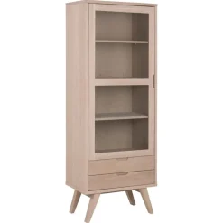 Eloria Vitrinekast hoog Naturel 72cm
