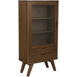 Eloria Vitrinekast laag Bruin 72cm