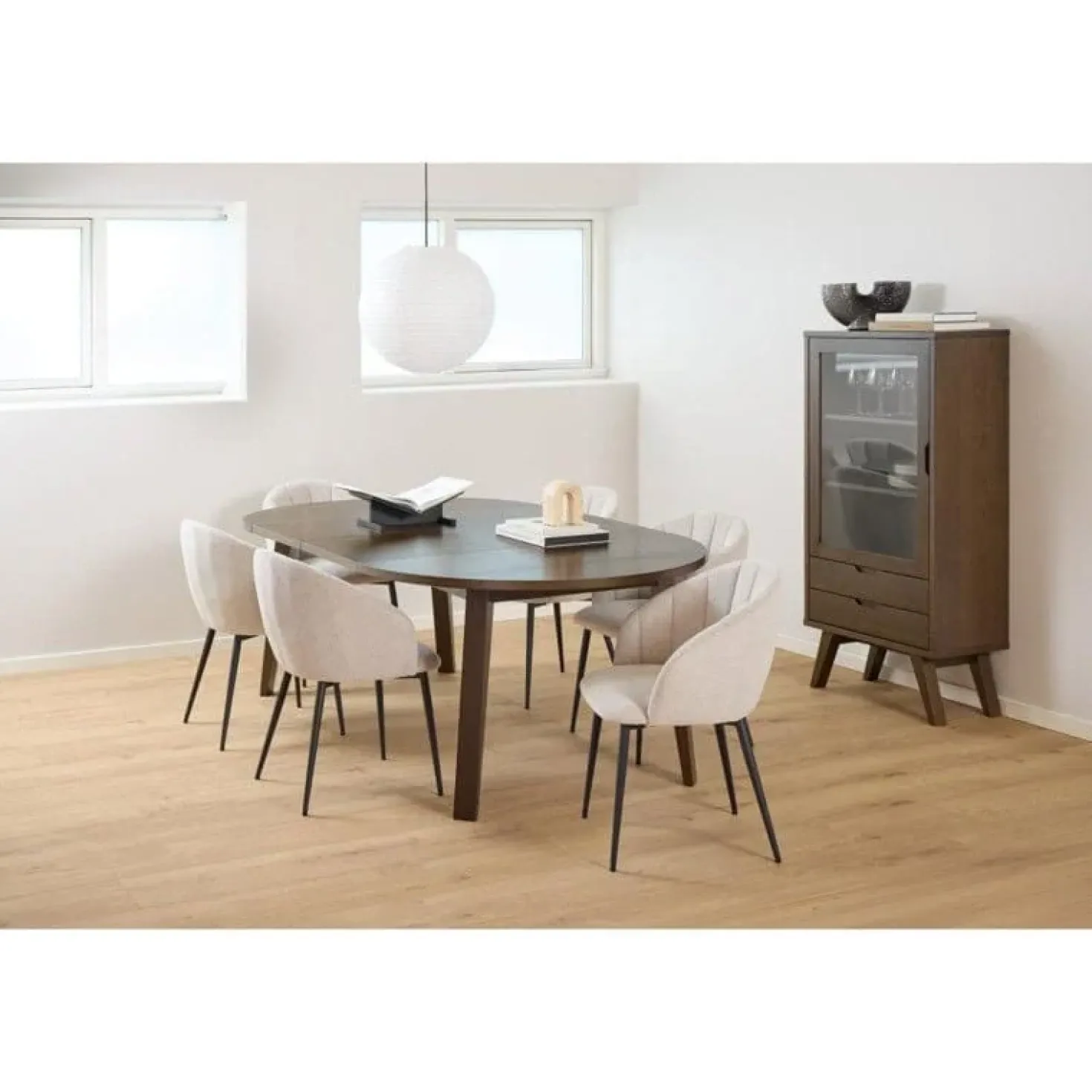 Eloria Vitrinekast laag Bruin 72cm
