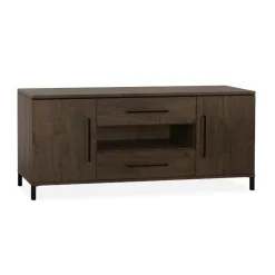 Elowen Dressoir klein 2-deurs Donkerbruin 182cm