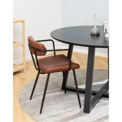 Elska Eettafel Rond Zwart 120cm