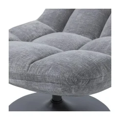 Elvi Draaifauteuil chenille structuur lichtgrijs