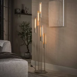 Elvira 5-lichts Vloerlamp getrapt Beige