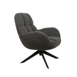 Elvis draaifauteuil Boucle Antraciet