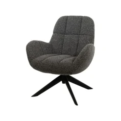 Elvis draaifauteuil Boucle Antraciet