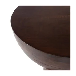 Emel Bijzettafel rond Mangohout Donkerbruin 40cm