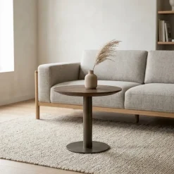 Esila Salontafel rond Bruin 50cm
