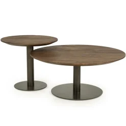 Esila Salontafel rond Bruin 50cm