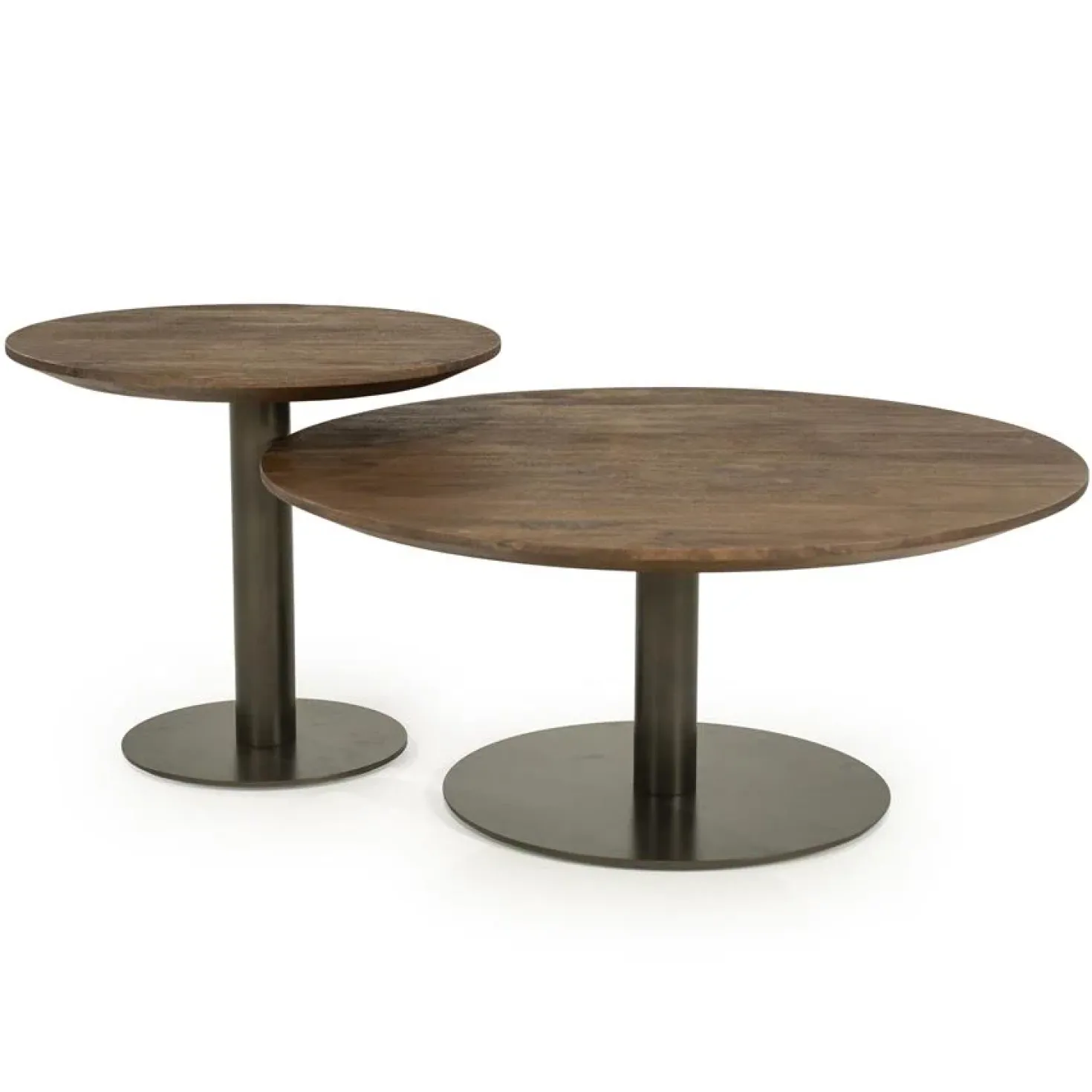 Esila Salontafel rond Bruin 50cm
