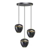 ETH Claire 3-lichts hanglamp zwart/goud