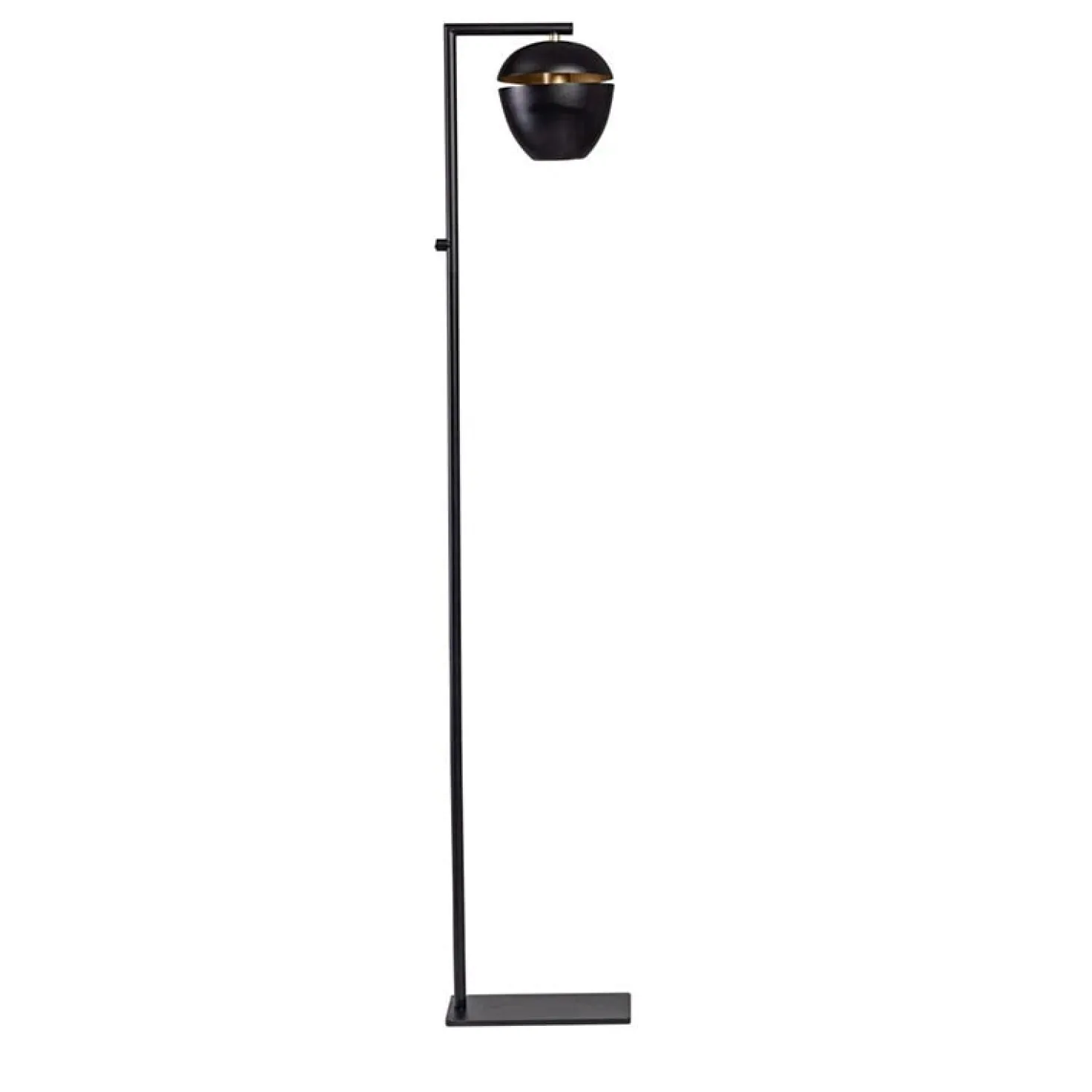 ETH Claire 1-lichts vloerlamp zwart/goud