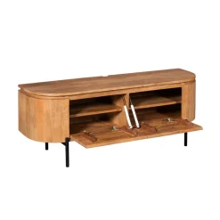 Evi Zwevend Tv meubel Naturel Mangohout 120cm