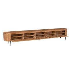 Evi Zwevend Tv meubel Naturel Mangohout 280cm