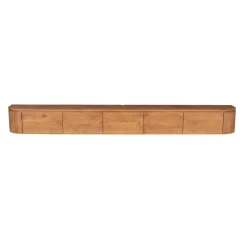 Evi Zwevend Tv meubel Naturel Mangohout 280cm