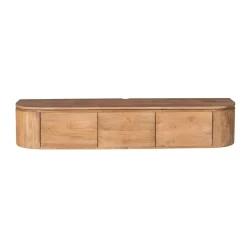 Evi Zwevend Tv meubel Naturel Mangohout 160cm