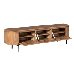 Evi Zwevend Tv meubel Naturel Mangohout 160cm