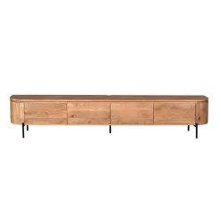 Evi Zwevend Tv meubel Naturel Mangohout 240cm