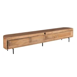 Evi Zwevend Tv meubel Naturel Mangohout 240cm