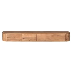 Evi Zwevend Tv meubel Naturel Mangohout 240cm