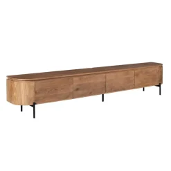 Evi Zwevend Tv meubel Naturel Mangohout 240cm