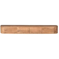 Evi Zwevend Tv meubel Naturel Mangohout 200cm