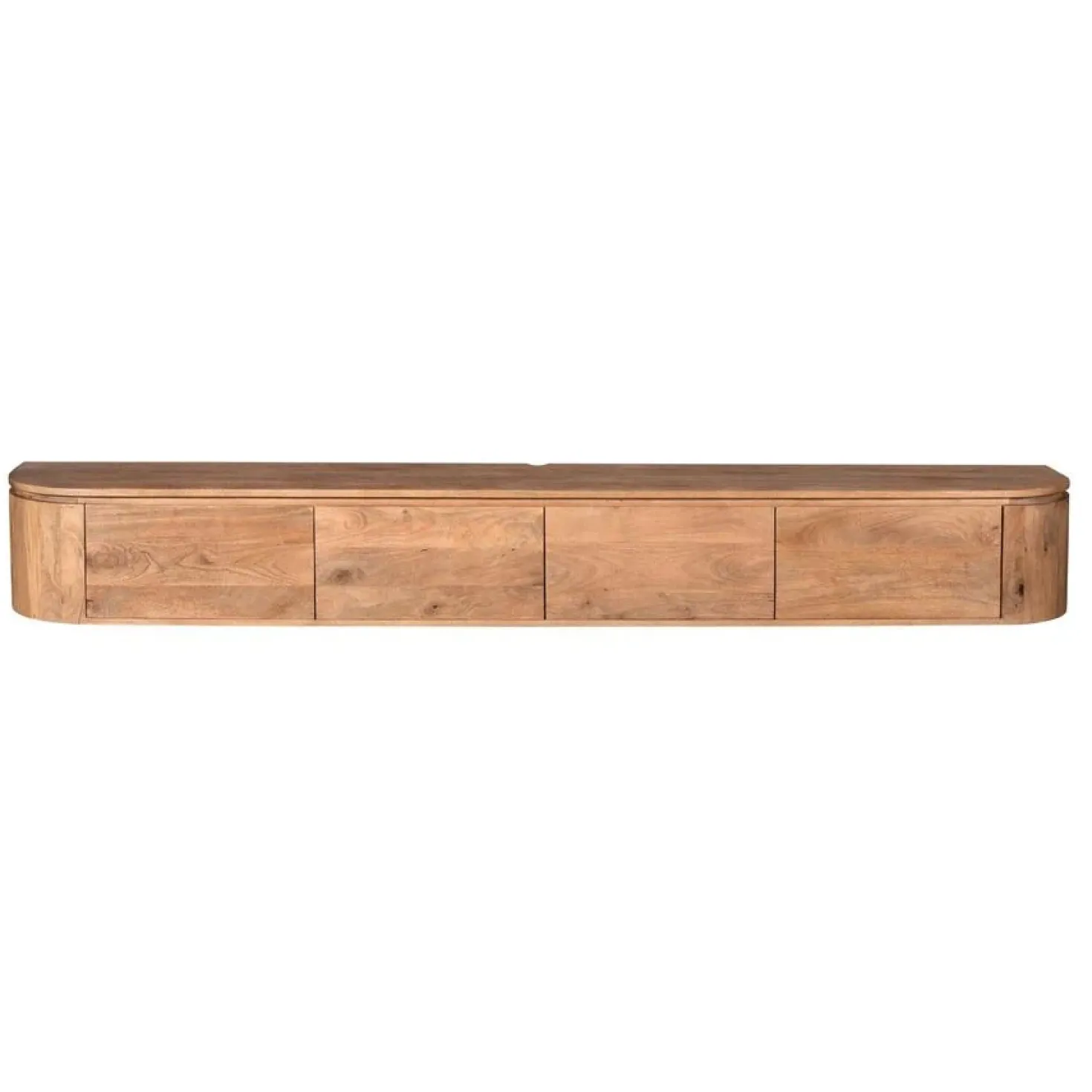 Evi Zwevend Tv meubel Naturel Mangohout 200cm