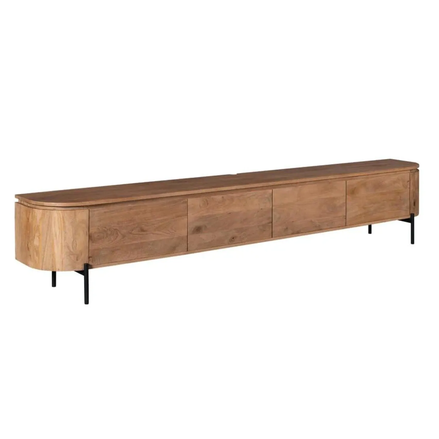 Evi Zwevend Tv meubel Naturel Mangohout 200cm
