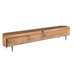 Evi Zwevend Tv meubel Naturel Mangohout 200cm