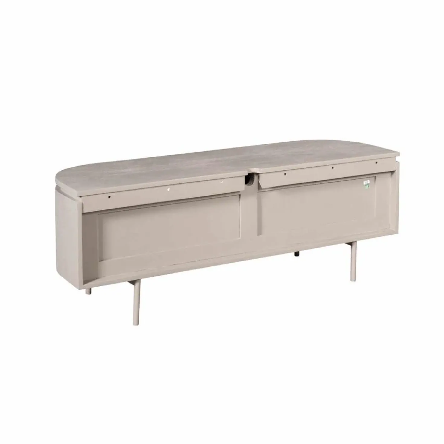 Evi Zwevend Tv meubel Taupe Mangohout 120cm