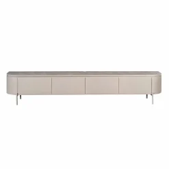 Evi Zwevend Tv meubel Taupe Mangohout 200cm