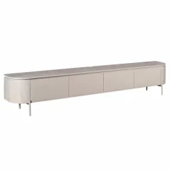 Evi Zwevend Tv meubel Taupe Mangohout 200cm