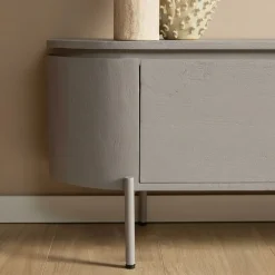 Evi Zwevend Tv meubel Taupe Mangohout 240cm