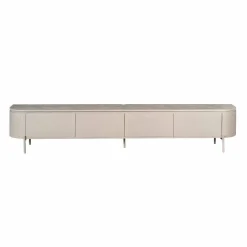 Evi Zwevend Tv meubel Taupe Mangohout 240cm