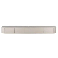 Evi Zwevend Tv meubel Taupe Mangohout 280cm