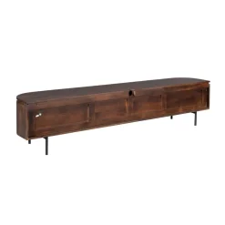 Evi Zwevend Tv meubel Walnoot Mangohout 200cm