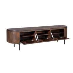 Evi Zwevend Tv meubel Walnoot Mangohout 160cm