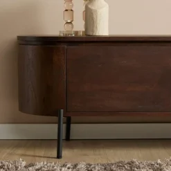 Evi Zwevend Tv meubel Walnoot Mangohout 240cm