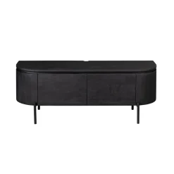 Evi Zwevend Tv meubel Zwart Mangohout 120cm