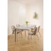 Evron Eetkamerstoel Beige met naturel poten