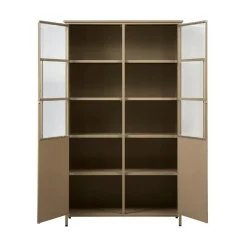 Exhibit Vitrinekast metaal khaki 99 cm