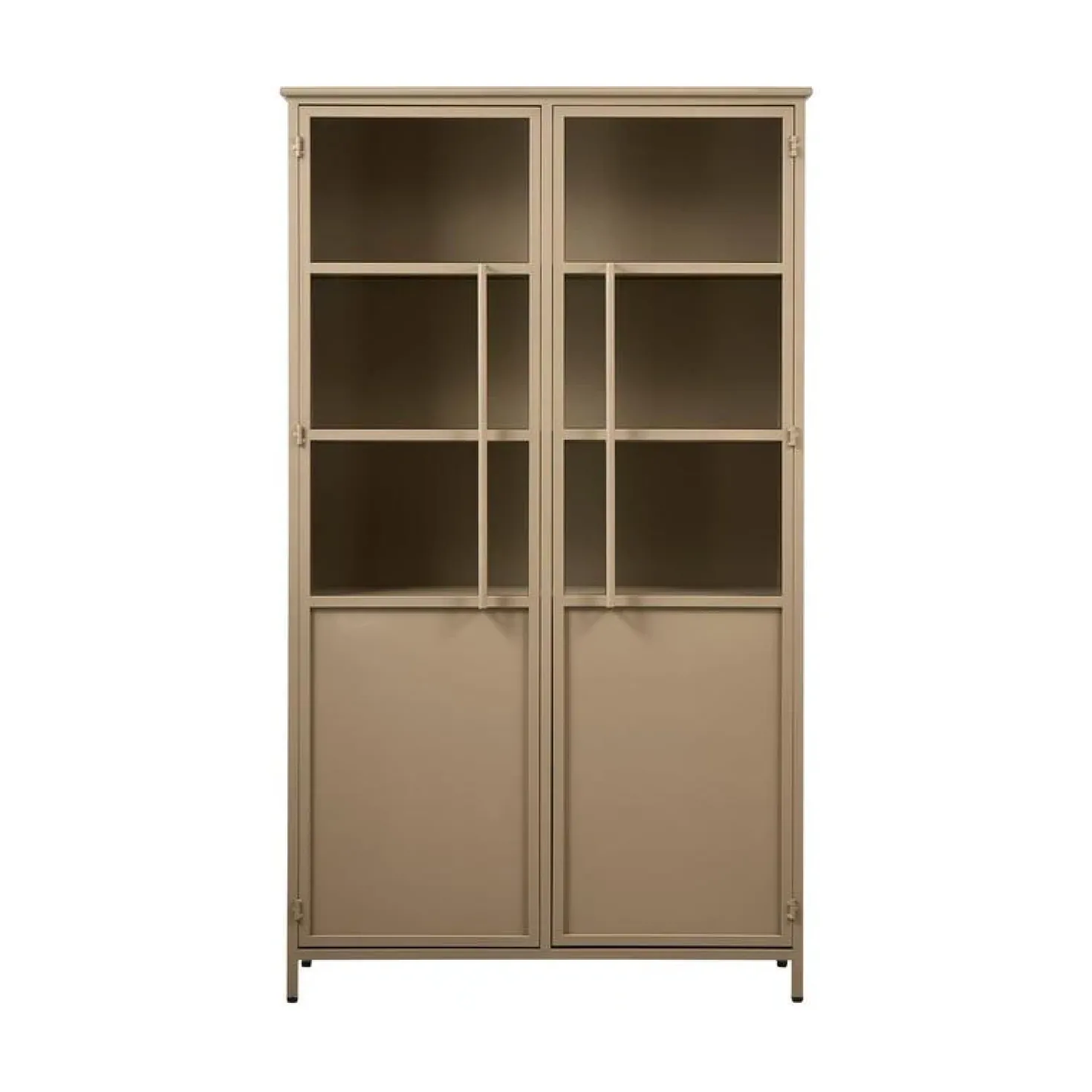 Exhibit Vitrinekast metaal khaki 99 cm