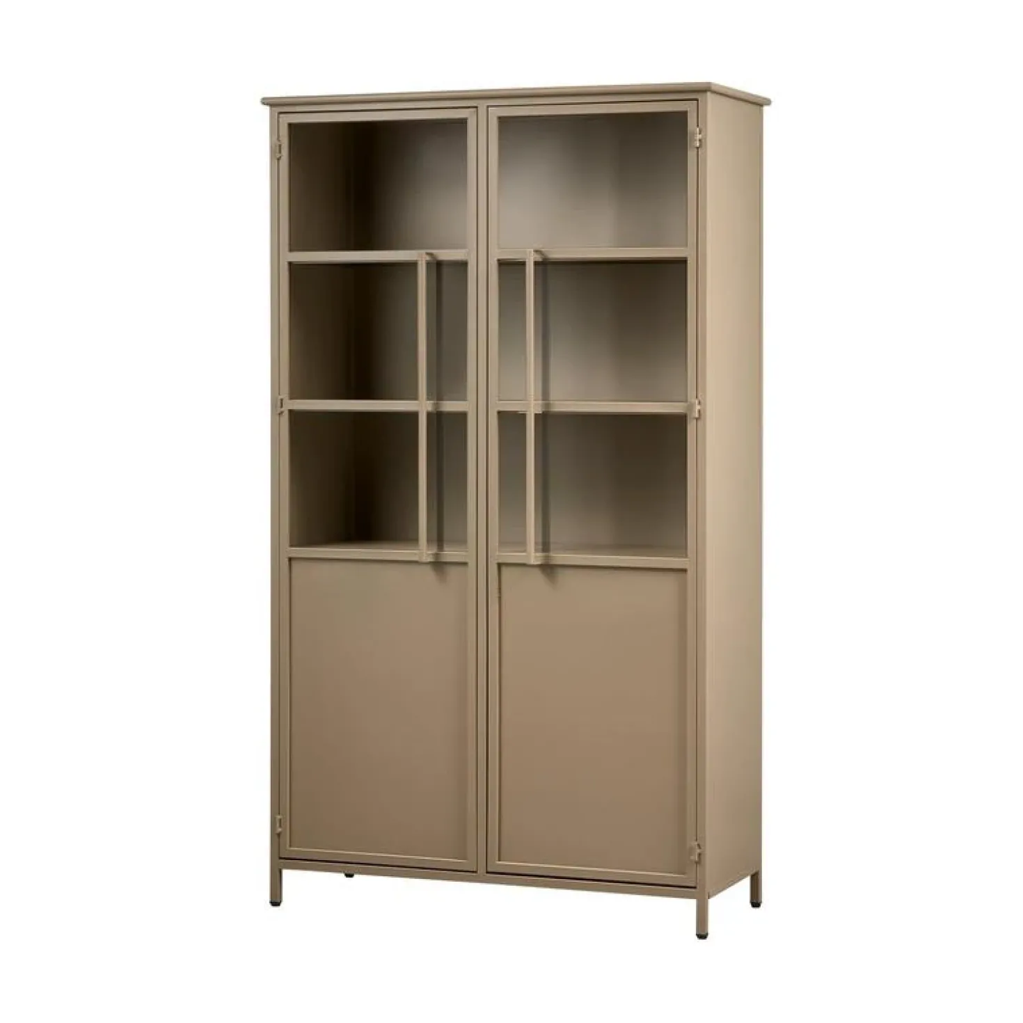 Exhibit Vitrinekast metaal khaki 99 cm