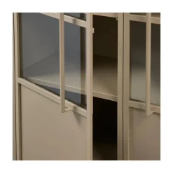 Exhibit Vitrinekast metaal khaki 99 cm