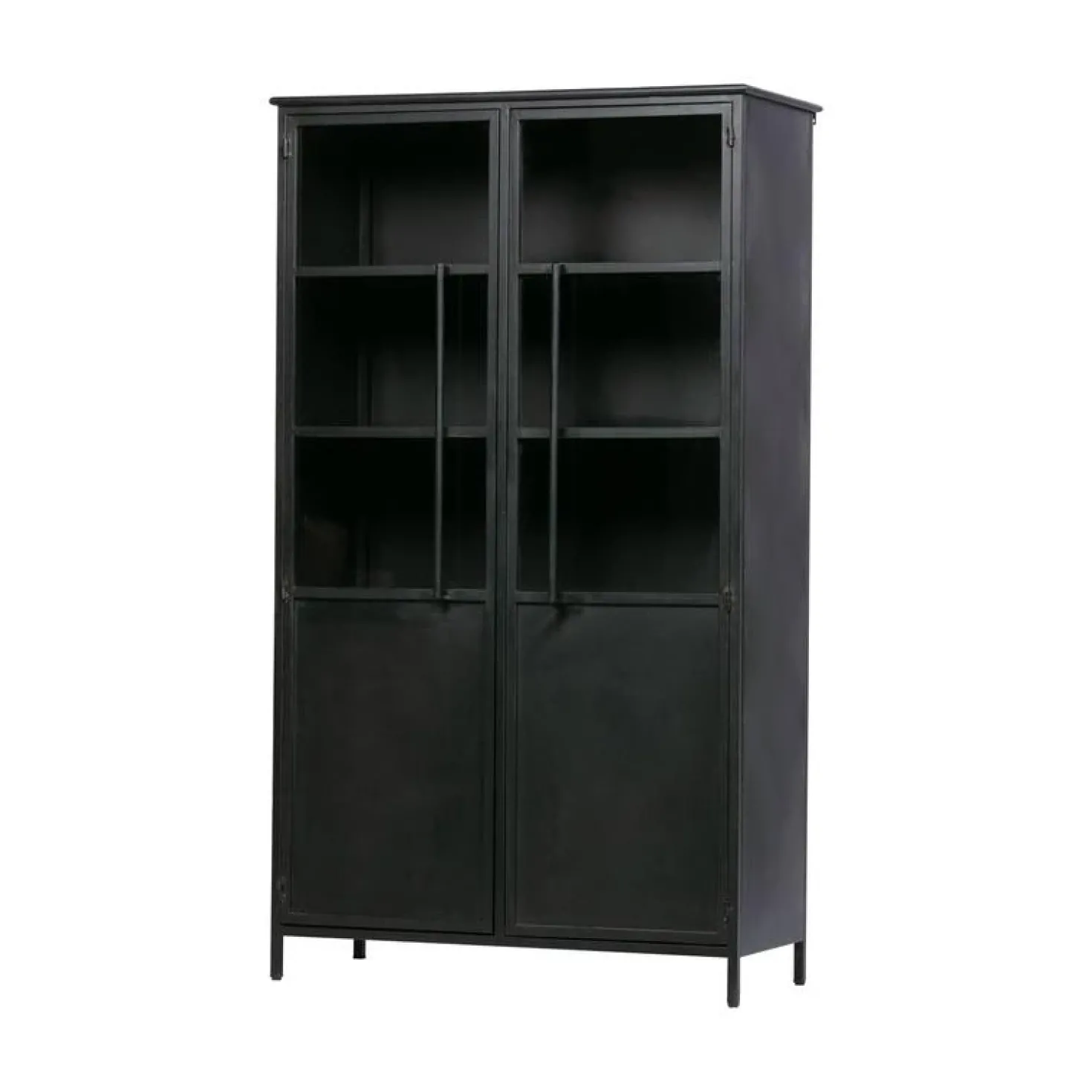 Exhibit Vitrinekast metaal zwart 99 cm